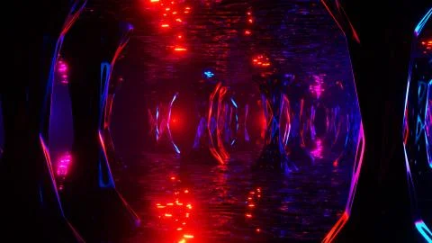 Space alien cave. Virtual reality environment. 3d render. Stock Illustration