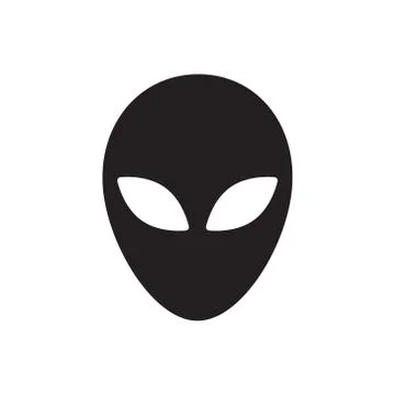 Space Alien head icon, vector illustration Stock Illustration