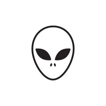 Space Alien head icon, vector illustration Stock Illustration