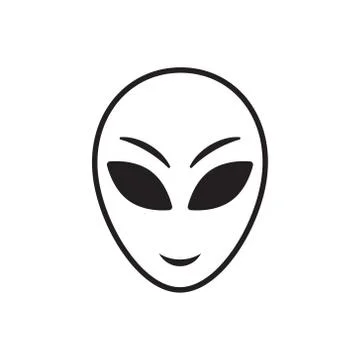 Space Alien head icon, vector illustration Stock Illustration