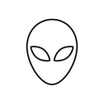 Space Alien head icon, vector illustration Stock Illustration