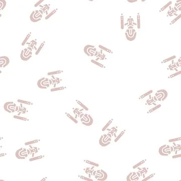 Space alien ship glyph seamless pattern 스톡 일러스트