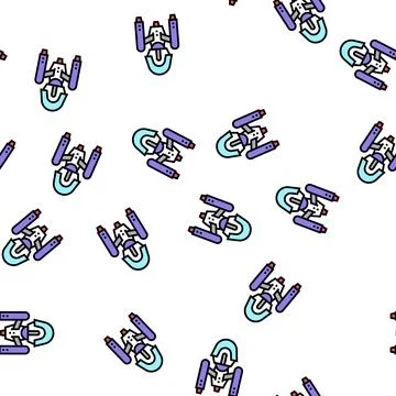 Space alien ship vector seamless pattern Stockillustratie