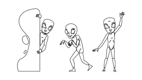 Space alien vector Stock Illustration