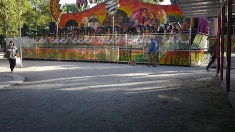 Space in the amusement park Stock Footage 79790904