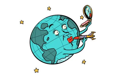 Space and Earth concept isolate on white background Stock Illustration