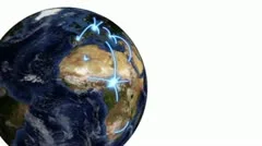 Space and Earth Media Panels (White) Stock After Effects