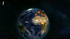 Space and Earth Media Panels Stock After Effects