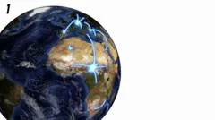 Space and Earth Media Panels Stock After Effects
