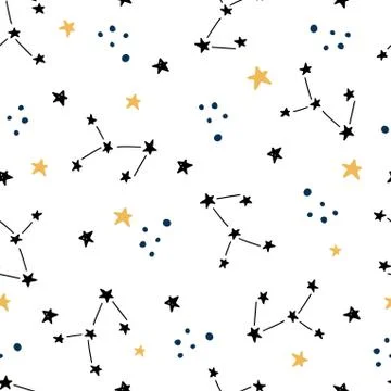 Space and galaxy seamless pattern with star. Vector illustration. Illustrazione stock