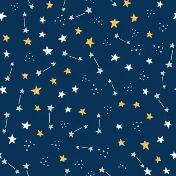 Space and galaxy seamless pattern with star. Vector illustration. 스톡 일러스트