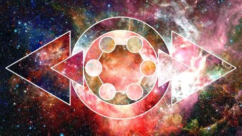 Space and geometry design. Elements of this image furnished by NASA. 스톡 사진