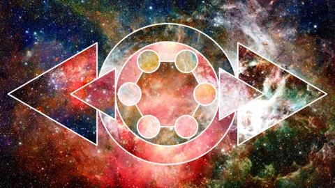 Space and geometry design. Elements of this image furnished by NASA. 写真素材