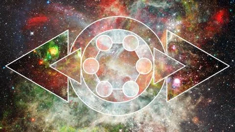 Space and geometry design. Elements of this image furnished by NASA. Stock Photos