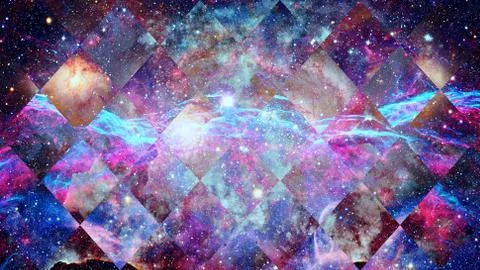 Space and geometry design. Elements of this image furnished by NASA. Stock Photos