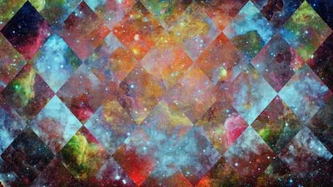 Space and geometry design. Elements of this image furnished by NASA. Stock Photos