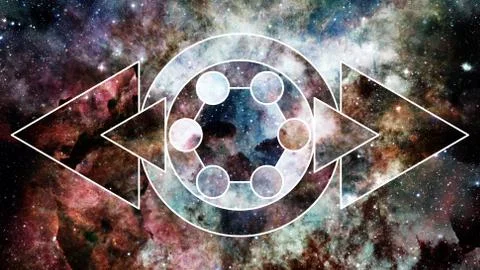 Space and geometry design. Elements of this image furnished by NASA. Foto stock