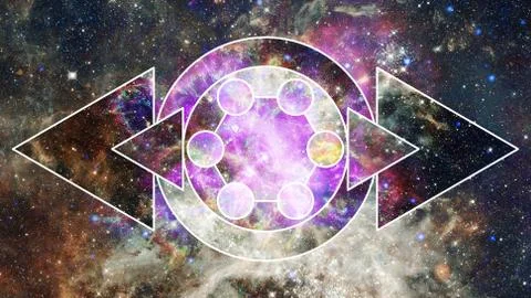 Space and geometry design. Elements of this image furnished by NASA. Stock Photos