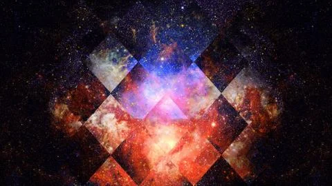 Space and geometry design. Elements of this image furnished by NASA. Stock Photos