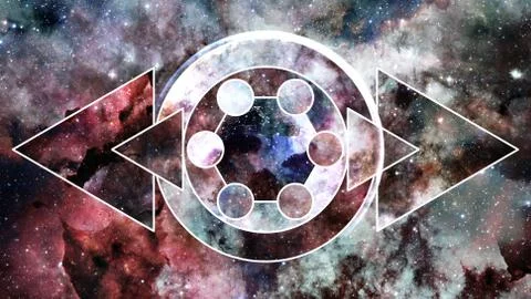 Space and geometry design. Elements of this image furnished by NASA. Stock Photos