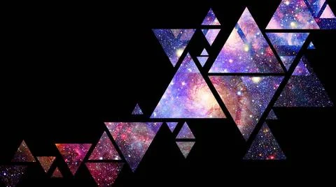 Space and geometry design. Elements of this image furnished by NASA. Space... Stock Photos