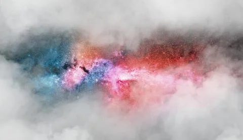 Space and glowing nebula background. 3d Illustration. Illustration