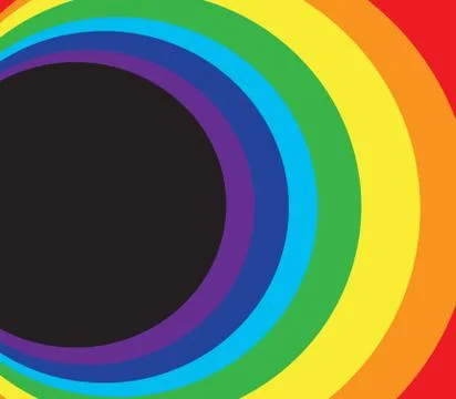 Space and rainbow circle background Stock Illustration