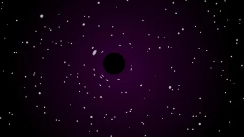 Space and time being sucked by a black hole animation Stock Footage 321240106