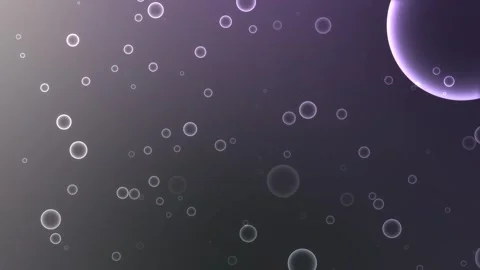 Space animation with bubbles Stock Footage 289078924