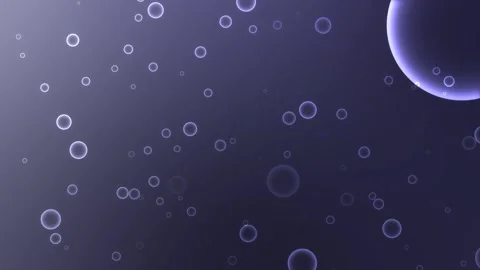 Space animation with bubbles Stock Footage 289078925