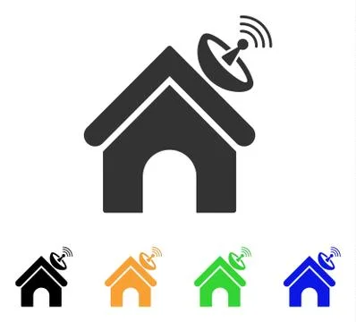 Space Antenna Building Vector Icon Ilustración de archivo