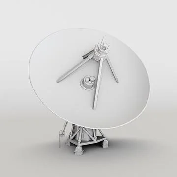 Space antenna isolated on white background Stock Illustration