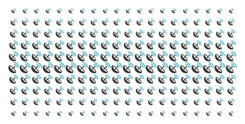 Space Antenna Shape Halftone Grid Stock-Illustration