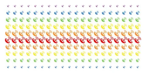 Space Antenna Shape Halftone Spectral Effect Stock Illustration