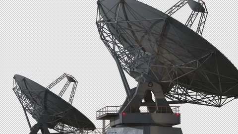 Space antennas or ground observatories observing space from the earth's surfa Stock Footage 203534745