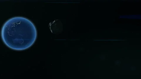 Space asteroid earth hd Stock Footage 46988078