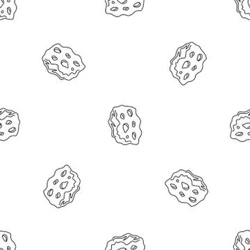 Space asteroid pattern seamless vector イラスト素材