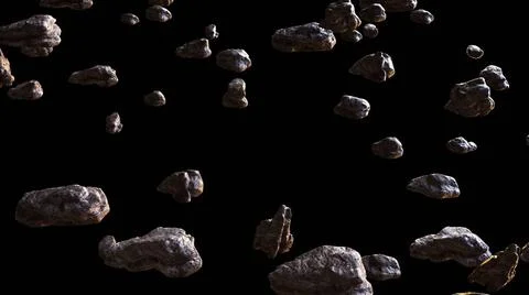 Space asteroids Space asteroids. Computer generated 3d render Copyright: x... Stock Photos