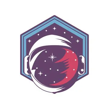 Space astronaut badge イラスト素材