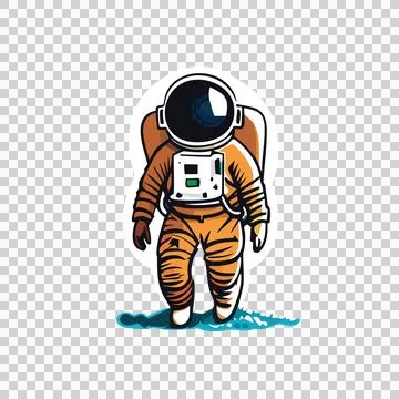 Space Astronaut Figure Black Solid Silhouette standing Stock Illustration