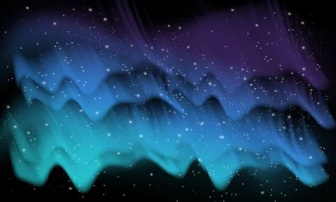 Space, aurora background Stock Illustration