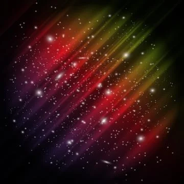 Space, aurora background Stock Illustration