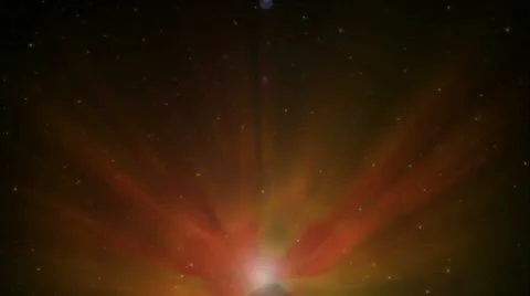 Space Aurora Loop Moving Background Orange Stock Footage 12065134