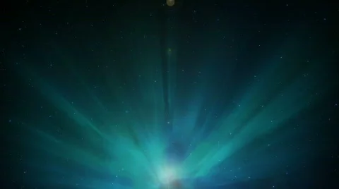 Space Aurora Looping Background Turquoise Stock Footage 846048