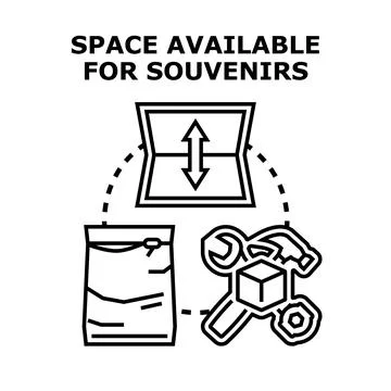 Space available for souvenirs and customization concept Stock Illustration