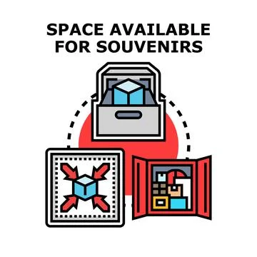 Space available for souvenirs vector concept Stock Illustration