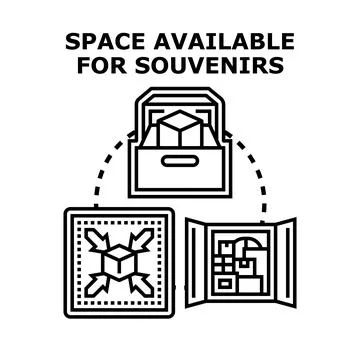 Space available for souvenirs vector concept Stock Illustration
