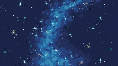 Space Background for 2D games. Illustrazione stock