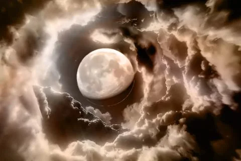 Space background with abstract planets Stock Photos