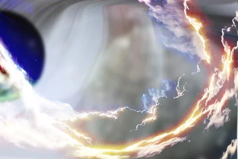 Space background with abstract planets Stock Photos